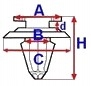 POST PIN CLIPS BMW 7 F01 X3 F25 X5 E70 X6 E71 Product image