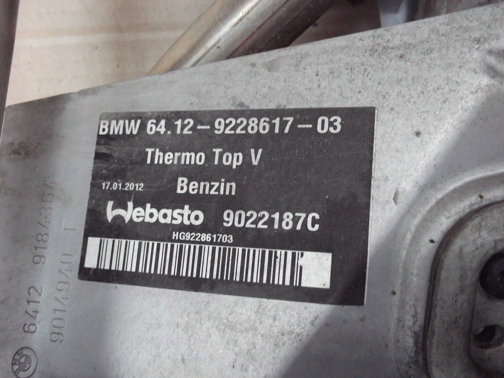 BMW F01 F06 F07 F10 F13 WEBASTO ΘΕΡΜΑΝΣΗ ΒΕΝΖΙΝΗ Product image