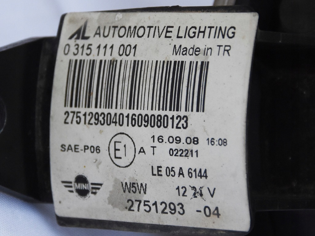 HALOGEN MINI R55 CLUBMAN 1.6 08 Ε.Ε Product image
