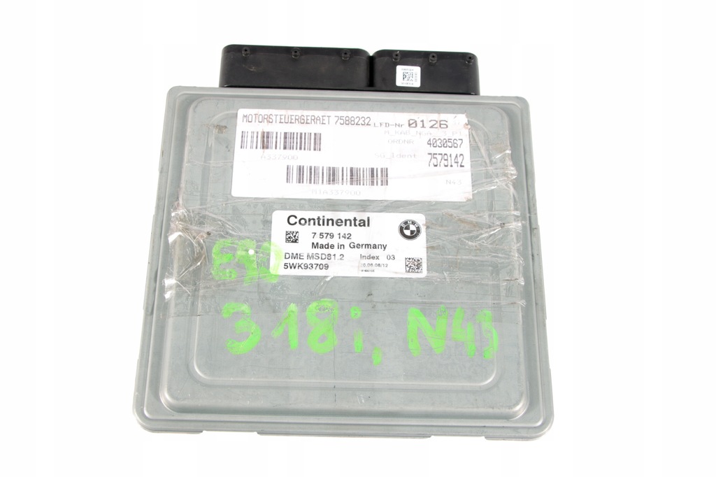 BMW E90 318i N43 COMPUTER + CAS + KEY 7579142 Product image