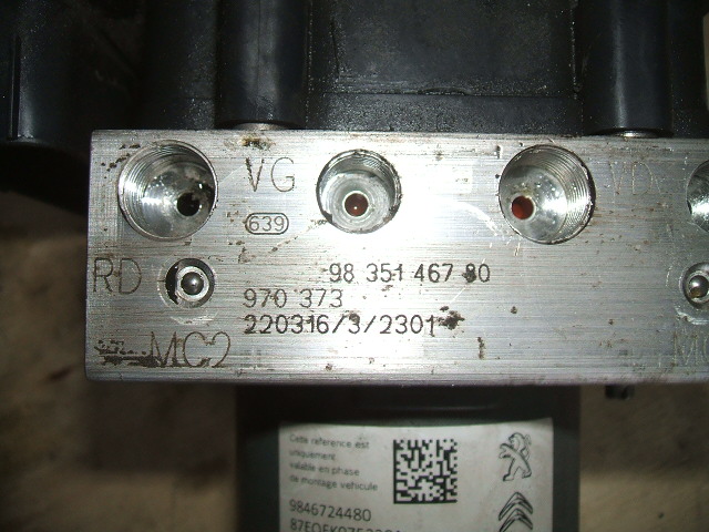 PEUGEOT 308 T10 ΕΛΕΓΧΟΣ ΑΝΤΛΙΑΣ ABS 9835146780 9846724480 0265297049 Product image