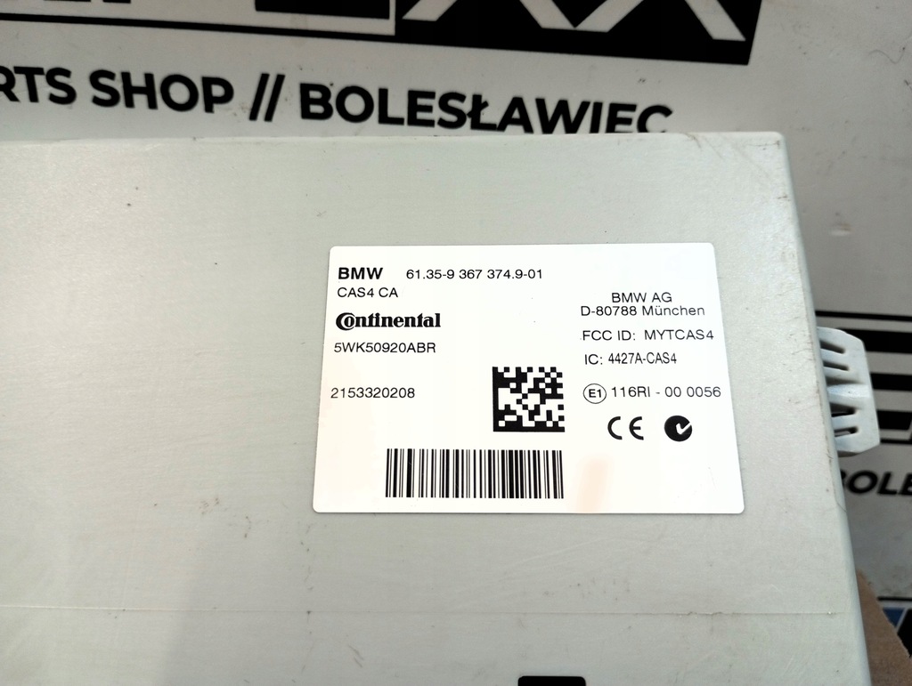ΜΟΝΑΔΑ ΕΛΕΓΧΟΥ BMW F01 F07 F10 F11 X3 F25 CAS4 9367374 Product image