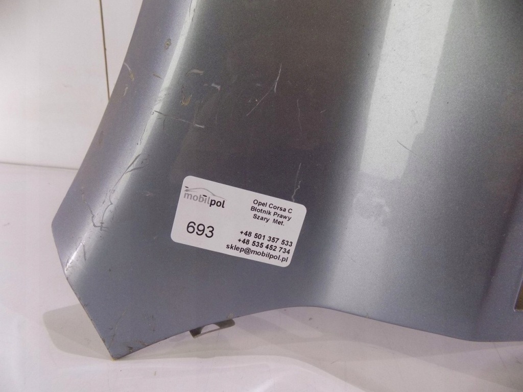 Opel Corsa C Fender Δεξί Γκρι - 0693 Product image