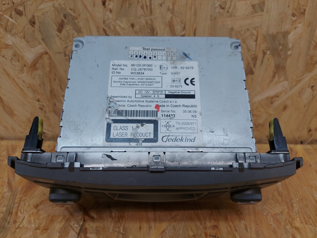 TOYOTA VERSO 09- FACTORY RADIO ORIGINAL 86120-0F060 Product image