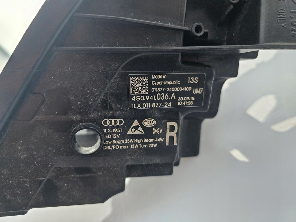 ΠΡΩΤΟΤΥΠΟ ΚΑΛΥΜΜΑ ΠΡΟΦΟΡΩΝ AUDI A6 C7 LIFT FULL LED 2015-2017 ΔΕΞΙΑ Product image