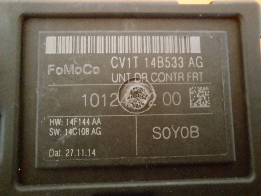 FORD FIESTA MK7 12-17 ΜΟΝΑΔΑ ΕΛΕΓΧΟΥ ΠΟΡΤΑΣ ΚΕΝΤΡΙΚΟ ΚΛΕΙΔΩΜΑ CV1T14B533AG Product image