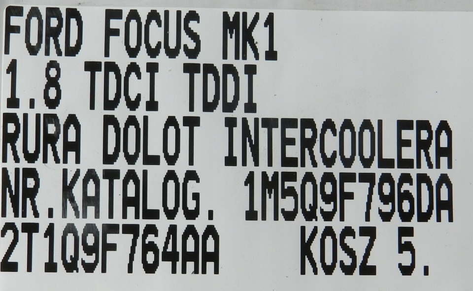 ΣΩΛΗΝΑΣ ODMA FORD FOCUS MK1 1.8 TDCI 3S4Q6N650AA 2T1Q9F7644AA Product image