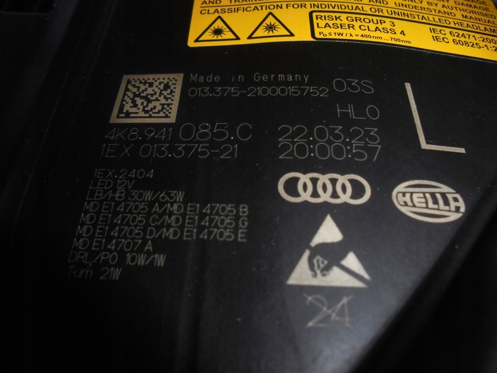 AUDI RS6 RS7 4K8 ΜΠΡΟΣΤΙΑ ΛΑΜΠΕΣ LASER 4K8941085C 4K8941086C Product image