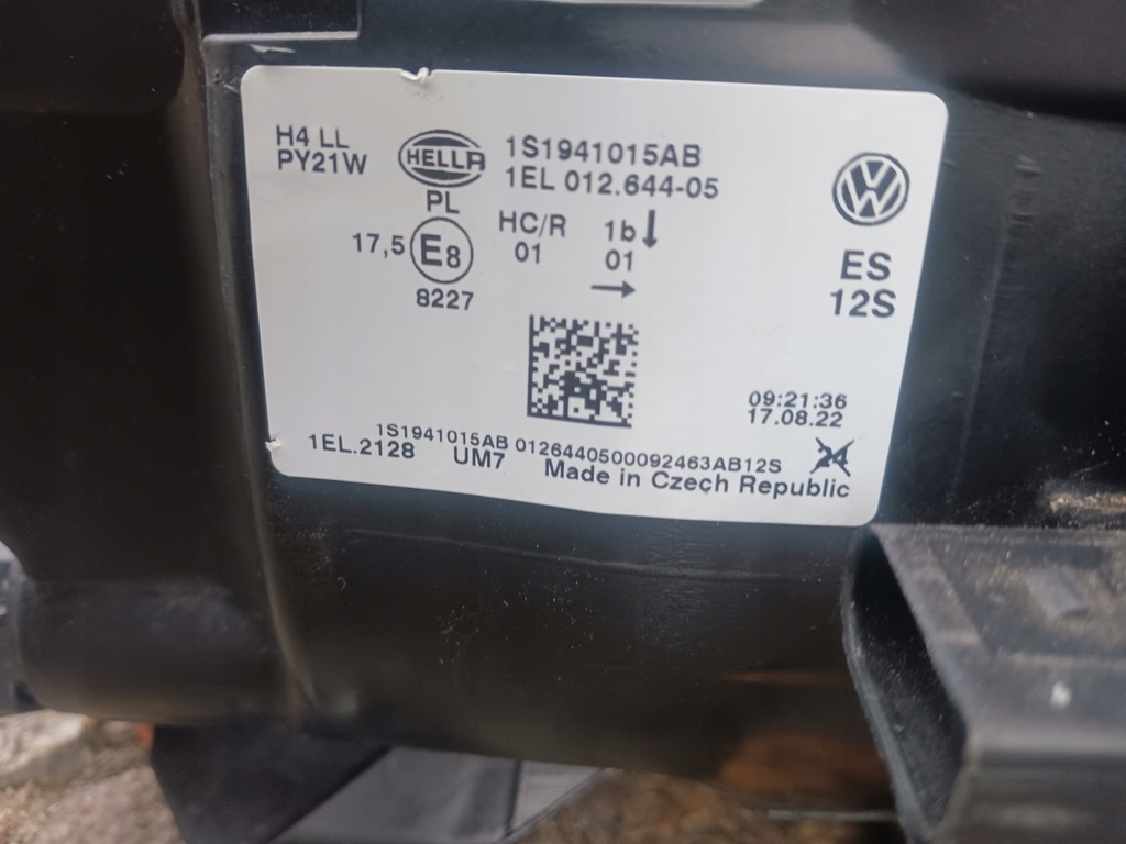 ΜΠΡΟΣΤΑ ΦΩΤΙΣΤΙΚΑ ΜΠΡΟΣΤΑ ΑΡΙΣΤΕΡΑ ΔΕΞΙΑ VOLKSWAGEN VW E-UP 1S0 E-UP! UP HELLA LIFT Product image