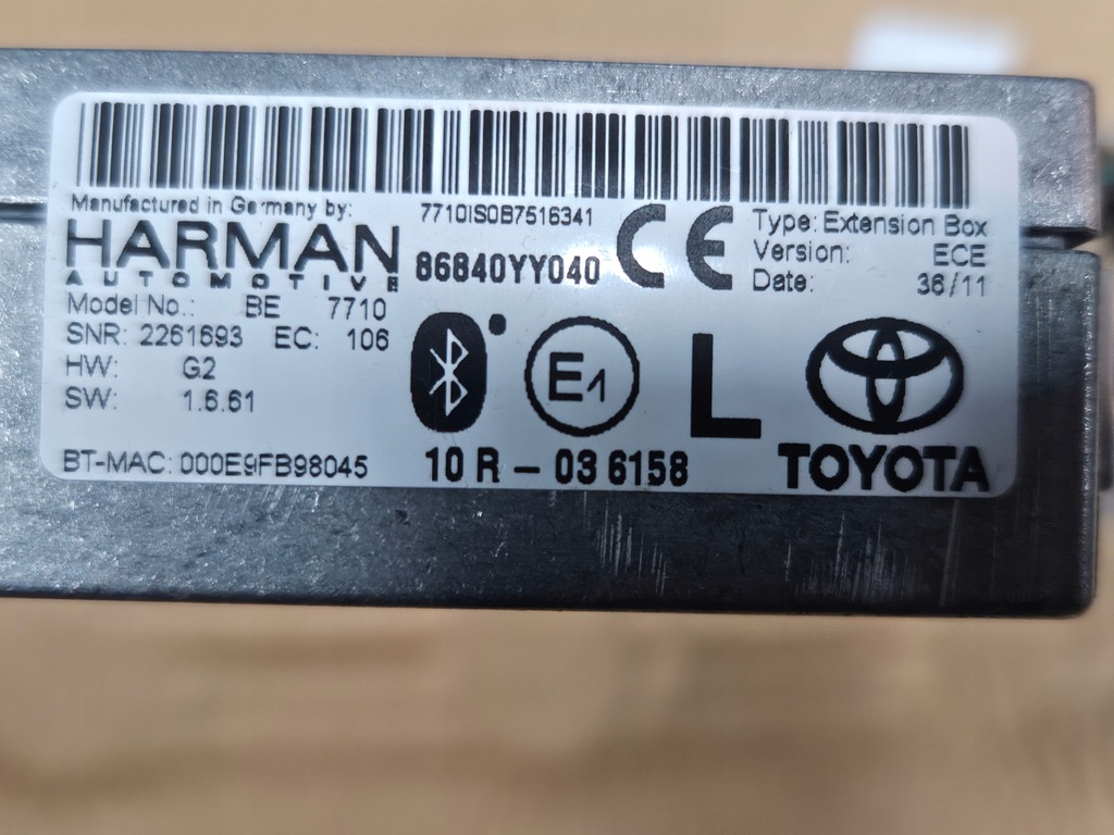 ΜΟΝΑΔΑ ΠΛΟΗΓΗΣΗΣ TOYOTA YARIS III RAV 4 AURIS II AVENSIS T27 Product image