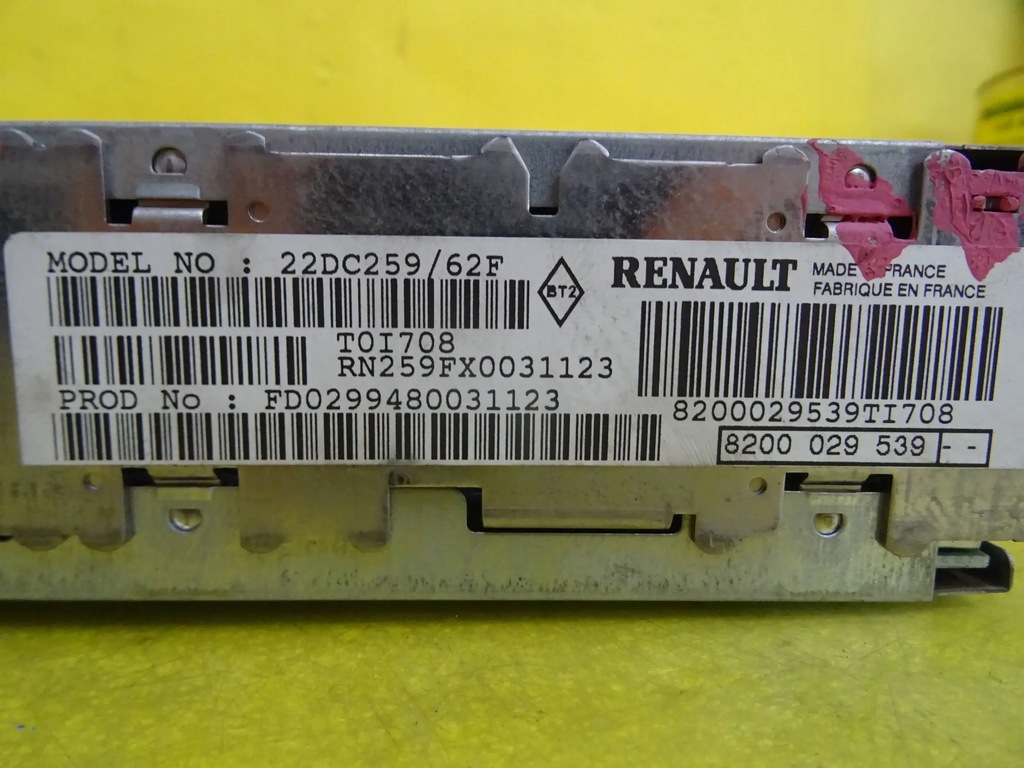 RADIO RENAULT CLIO II + ΚΩΔΙΚΟΣ 8200029539 NR182 Product image