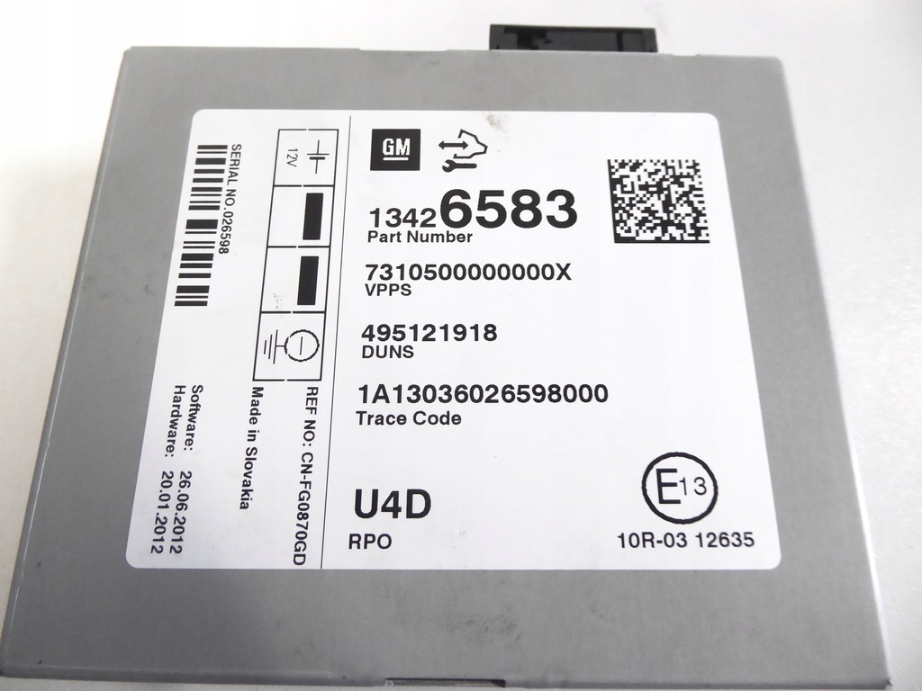 U4D MODULE 13426583 OPEL ZAFIRA C TOURER Product image