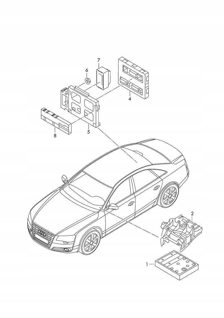 4H0907412 Ελεγκτής COMFORT MODULE AUDI A8 D4 4H Product image