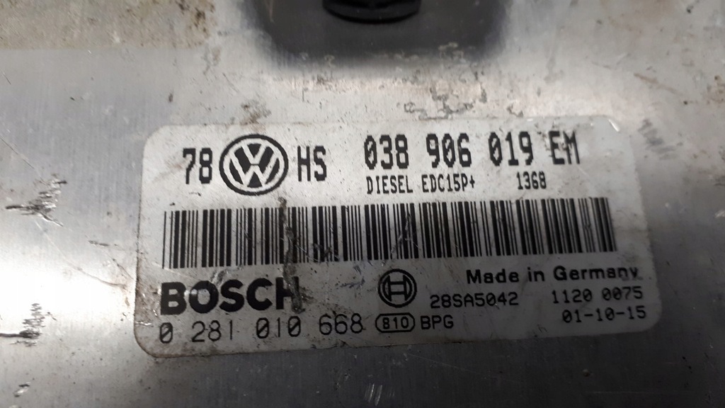 0281010668 υπολογιστής VW PASSAT B5 1.9 TDI Product image