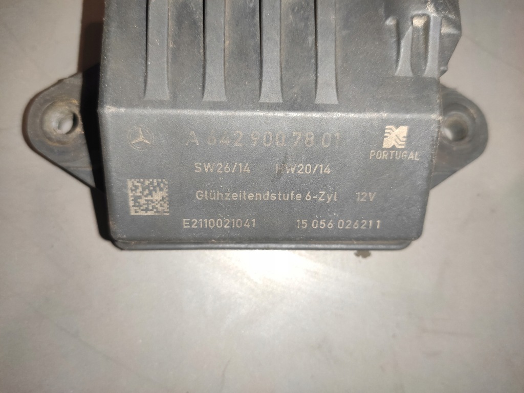 MERCEDES W221 OM642 3.0D GLOW PLUG RELAY MODULE A6429007801 ORIGINAL Product image