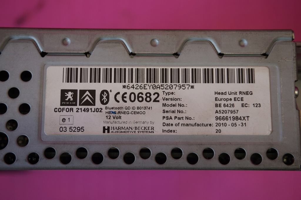 ΡΑΔΙΟΠΛΟΗΓΗΣΗ PEUGEOT 5008 96661984XT RNEG Product image