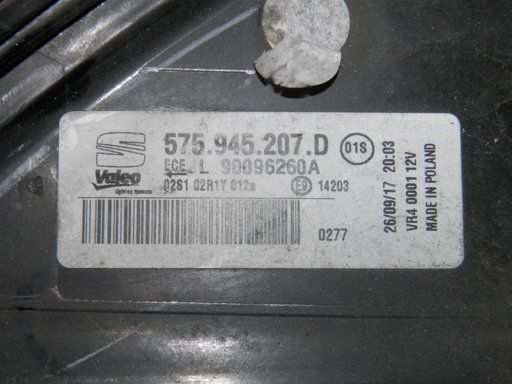 SEAT ATECA ΠΙΣΩ ΦΩΤΙΣΤΙΚΟ ΑΡΙΣΤΕΡΟ LED ΟΕ 575945207D Product image