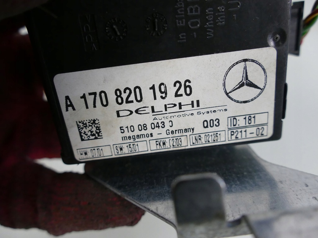ΕΛΕΓΚΤΗΣ ΜΟΝΑΔΑΣ ΣΥΝΑΓΕΡΜΟΥ MERCEDES SLK R170 LIFT Product image