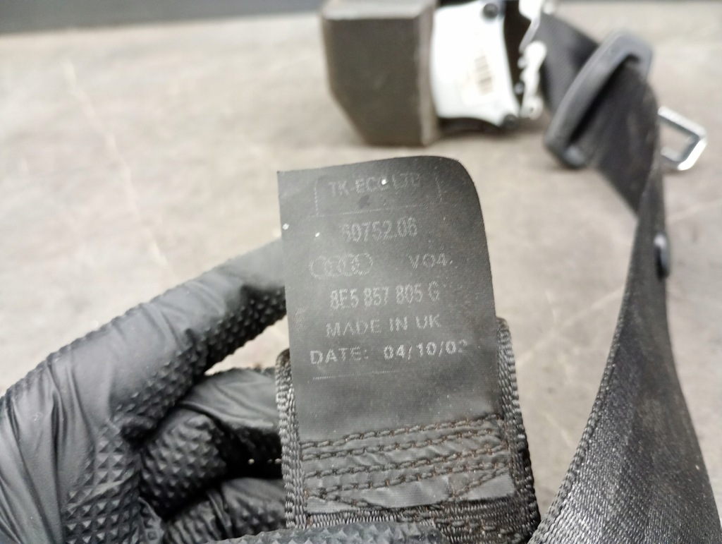 8E5857805G Ζώνη ασφαλείας αριστερά πίσω Audi A4 B6 Product image