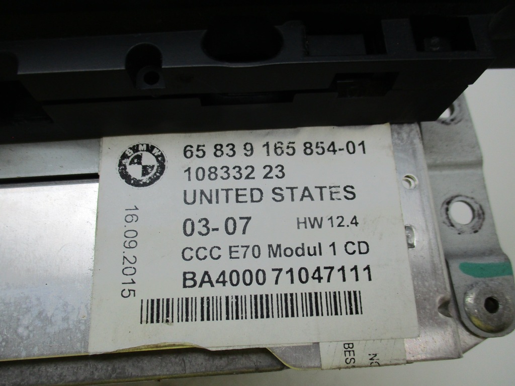 Μονάδα ανάγνωσης πλοήγησης BMW X5 E70 CCC 9165854 9133784 Product image