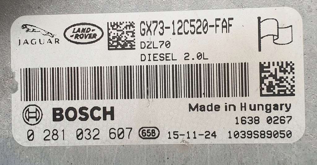 ENGINE COMPUTER DISCOVERY SPORT L550 0281032607 Product image