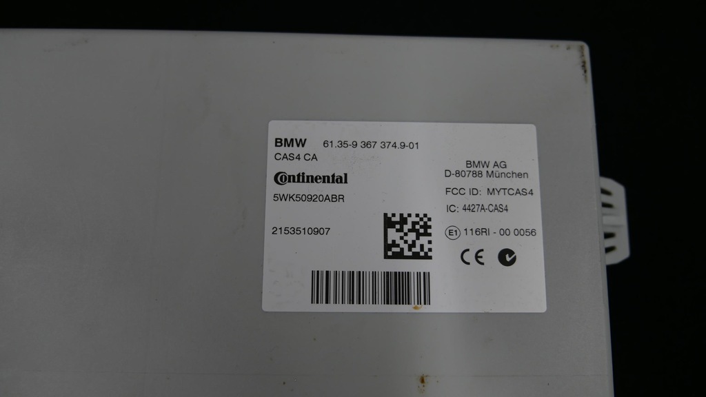 BMW X4 F26 Cas4 Computer Starter Set N55B30A Ελεγκτής κινητήρα Product image