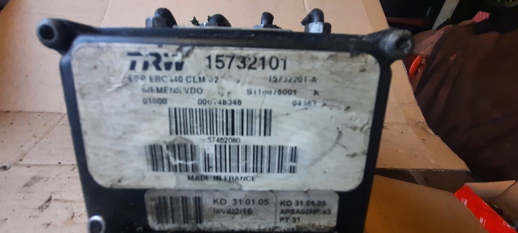 ΕΛΕΓΧΟΣ ABS ΑΝΤΛΙΑ PEUGEOT 407 2.0 HDI 15732101 Product image