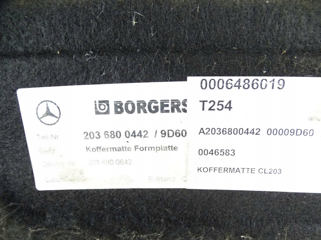 Mercedes C class W203 COUPE ΦΟΔΡΑ ΚΟΡΜΟΥ A2036800442 Product image