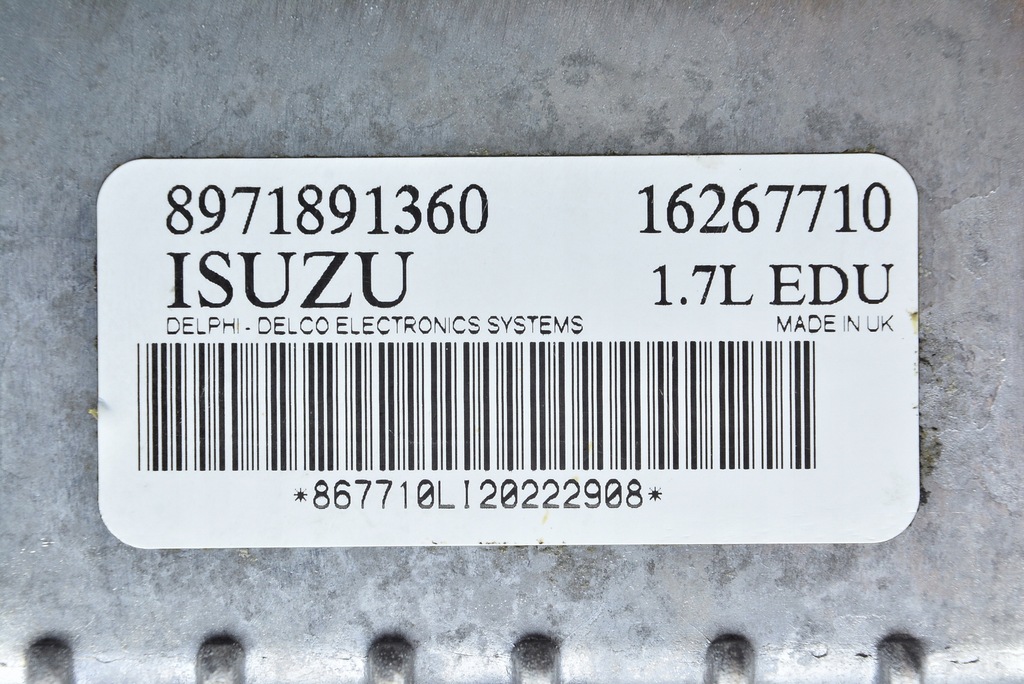 ΕΛΕΓΚΤΗΣ ΑΝΤΛΙΑΣ ΕΓΧΥΣΗΣ ASTRA G 1.7 DTI 8971891360 16267710 Product image