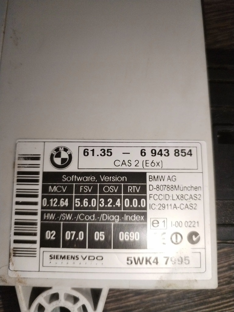 Ελεγκτές BMW 5 E60 E61 2004 Product image