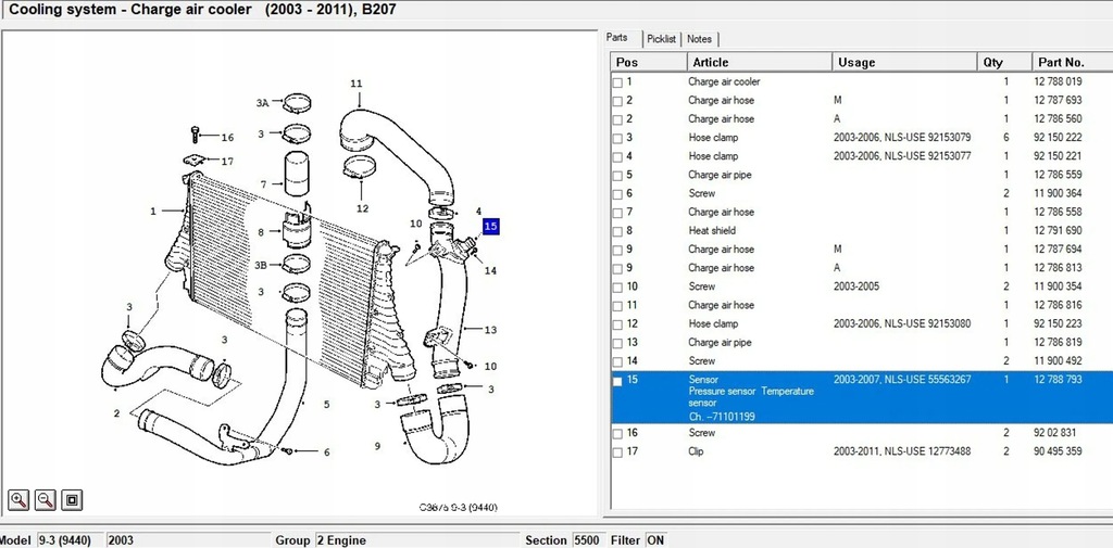 Saab 9-3 Ver2 2005 Αισθητήρες πίεσης πολλαπλής (MAP) Product image