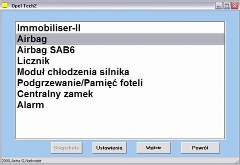 ΣΦΑΛΜΑ ΚΑΙ ΒΛΑΒΗ ΣΑΡΩΤΗΣ OPEL T2+ Διαγνωστικά συστήματος OBD2 Υπηρεσία αντιπροσωπείας '96-04 Product image