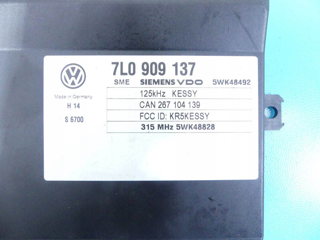 ΧΕΙΡΙΣΤΗΡΙΟ KESSY MODULE VW TOUAREG I 7L 7L0909137 Product image