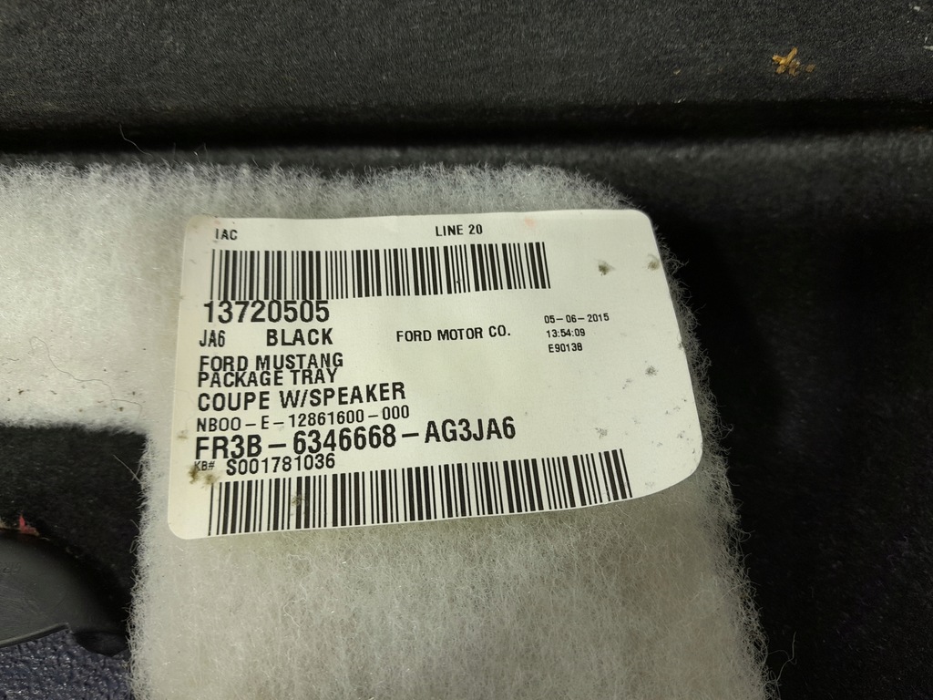 FORD MUSTANG VI ΡΑΦΙ ΠΙΣΩ ΠΟΡΘΟΥ FR3B-6346668-AG Product image