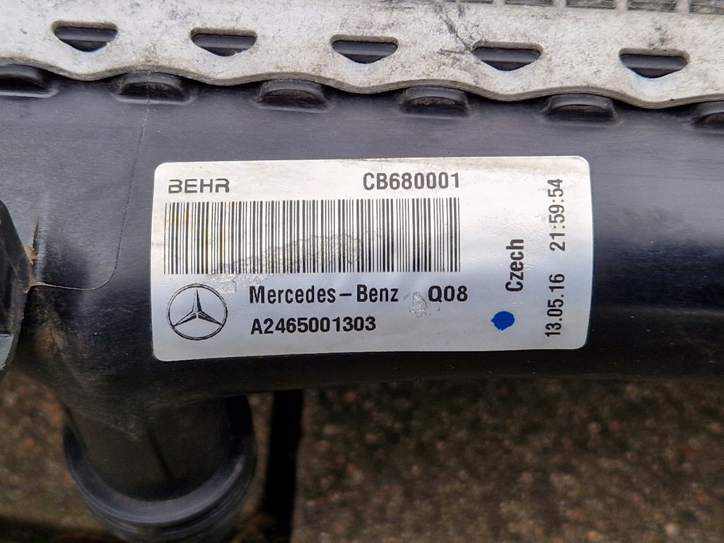 W176 W246 CLA W177 x177 GLA x156 Ψύκτης νερού A2465001303 Product image