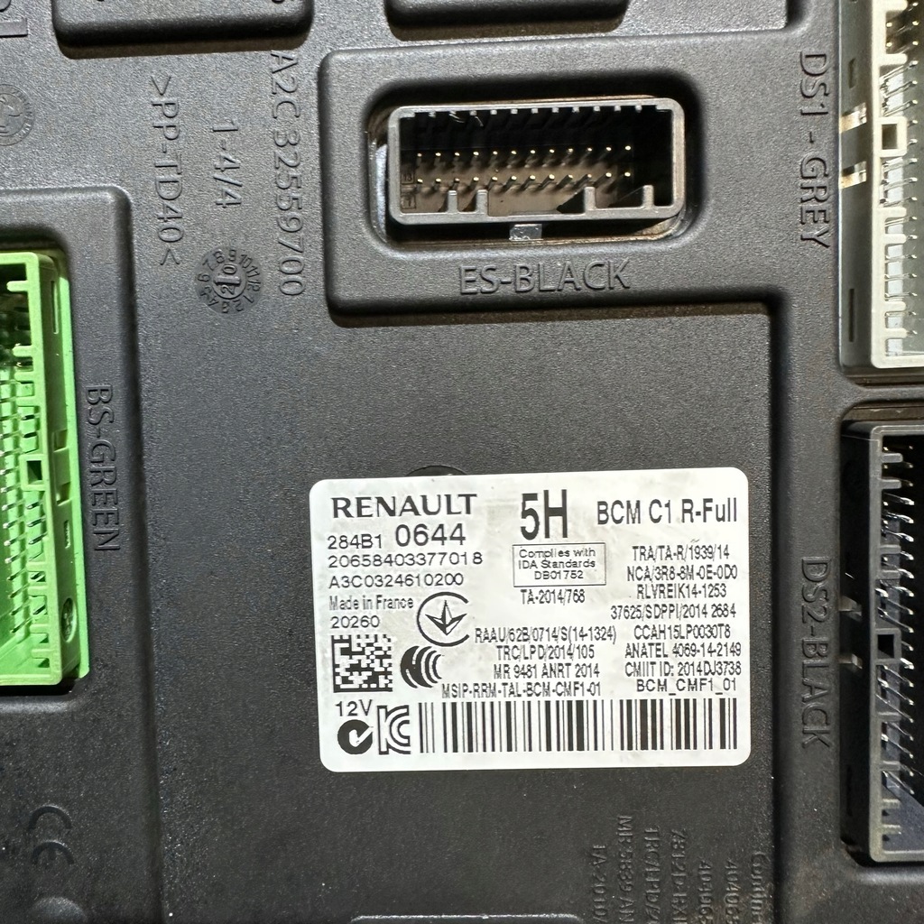 RENAULT SCENIC IV 1.7 DCI COMPUTER BCM 237104330S 284B10644R 487006831R Product image