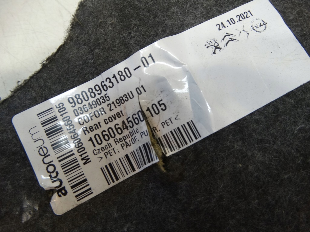 ΗΧΗΧΗΤΙΚΟ ΚΑΛΥΜΜΑ. ΚΙΝΗΤΗΡΑΣ PEUGEOT CITROEN 9808963180 Product image