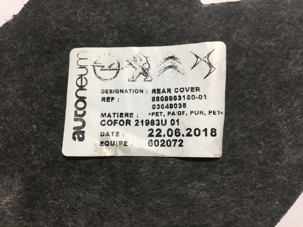 ΗΧΟΣ ΚΙΝΗΤΗΡΑΣ SOUNDING OPEL COMBO E 18- 1.5 HDI Product image