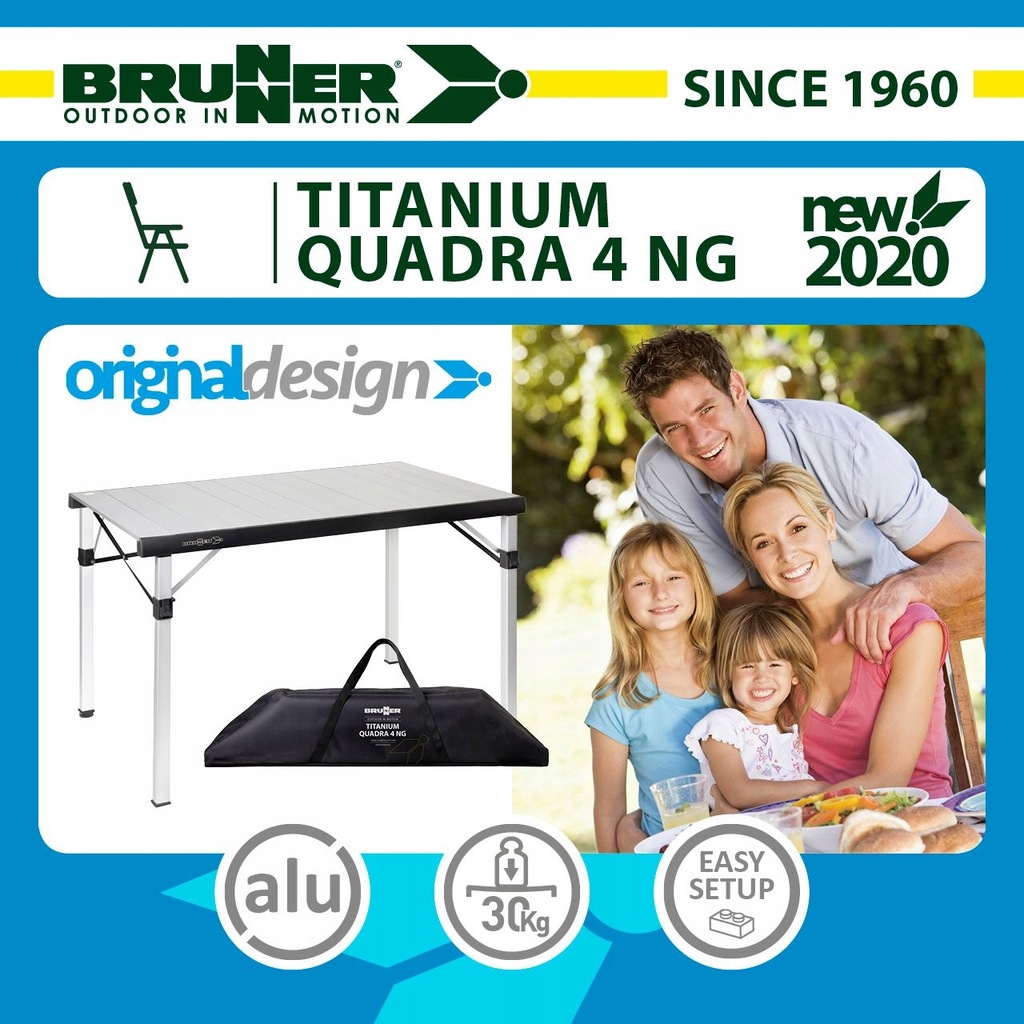 BRUNNER QUADRA 4 ΠΤΥΣΣΟΜΕΝΟ ΤΡΑΠΕΖΙ CAMPING 120,5x70 Product image