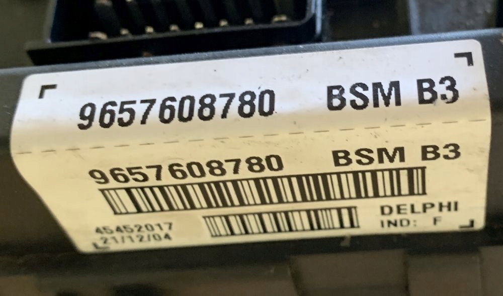 BSM B3 Κουτί ασφαλειών. Peugeot 807 2.0 HDI. 9657608780 Product image