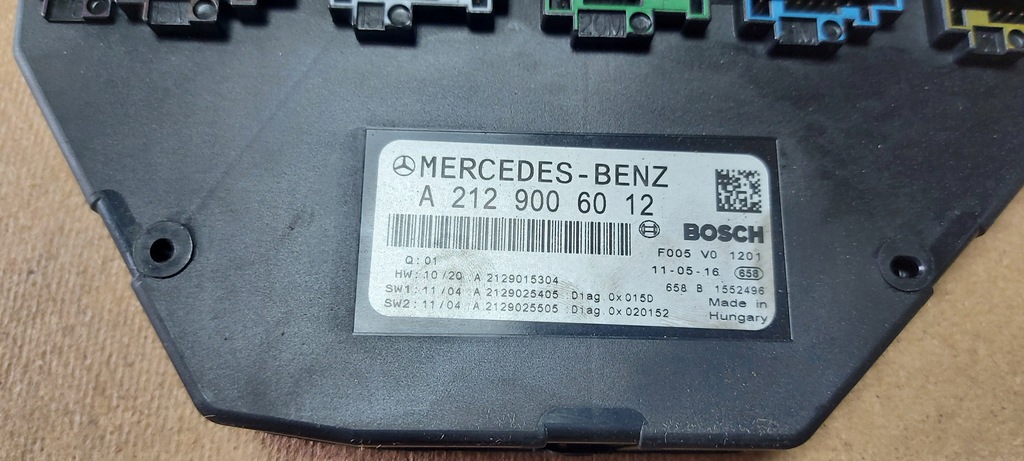 Μονάδα ελεγκτή Mercedes E W207 SAM, ασφάλειες Product image