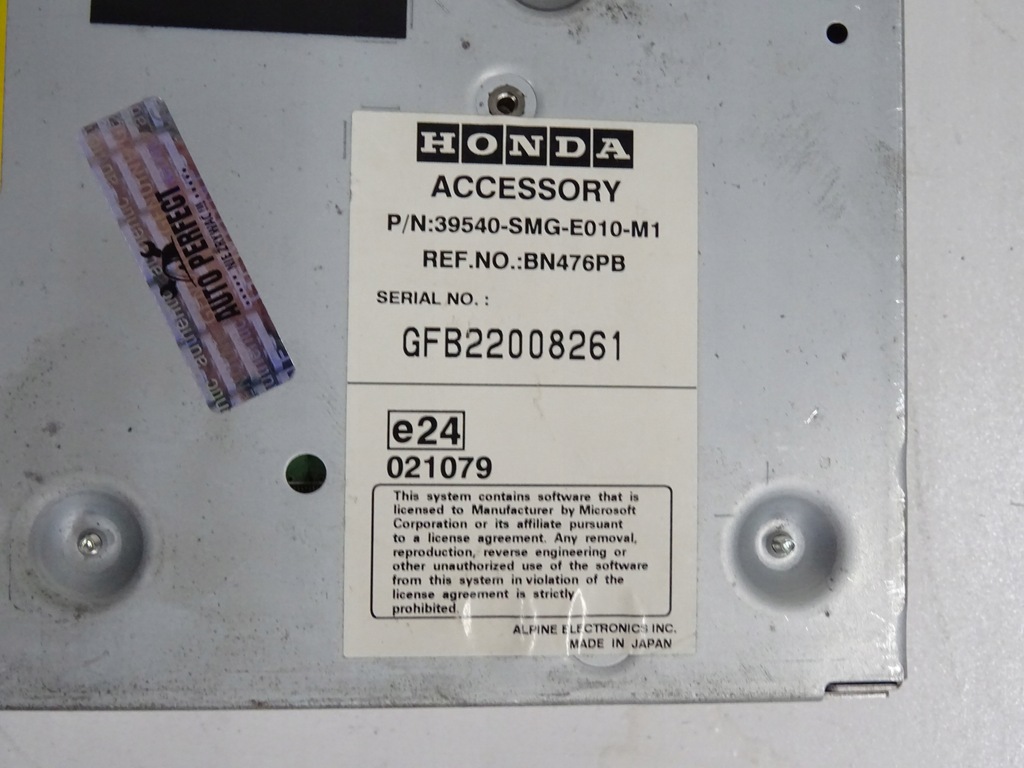 HONDA CIVIC VIII CD CHANGER DVD READER Product image