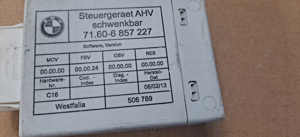 ΜΟΝΑΔΑ ΕΛΕΓΧΟΥ BMW E90 E91 E92 E93 HOOK 71606857227 Product image