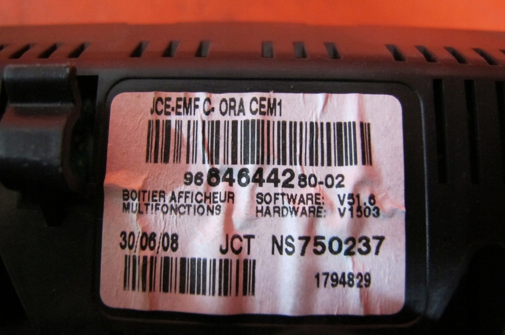 PEUGEOT 308 I T7 CC RADIO DISPLAY ΟΘΟΝΗ ΟΘΟΝΗΣ 9664644280 Product image