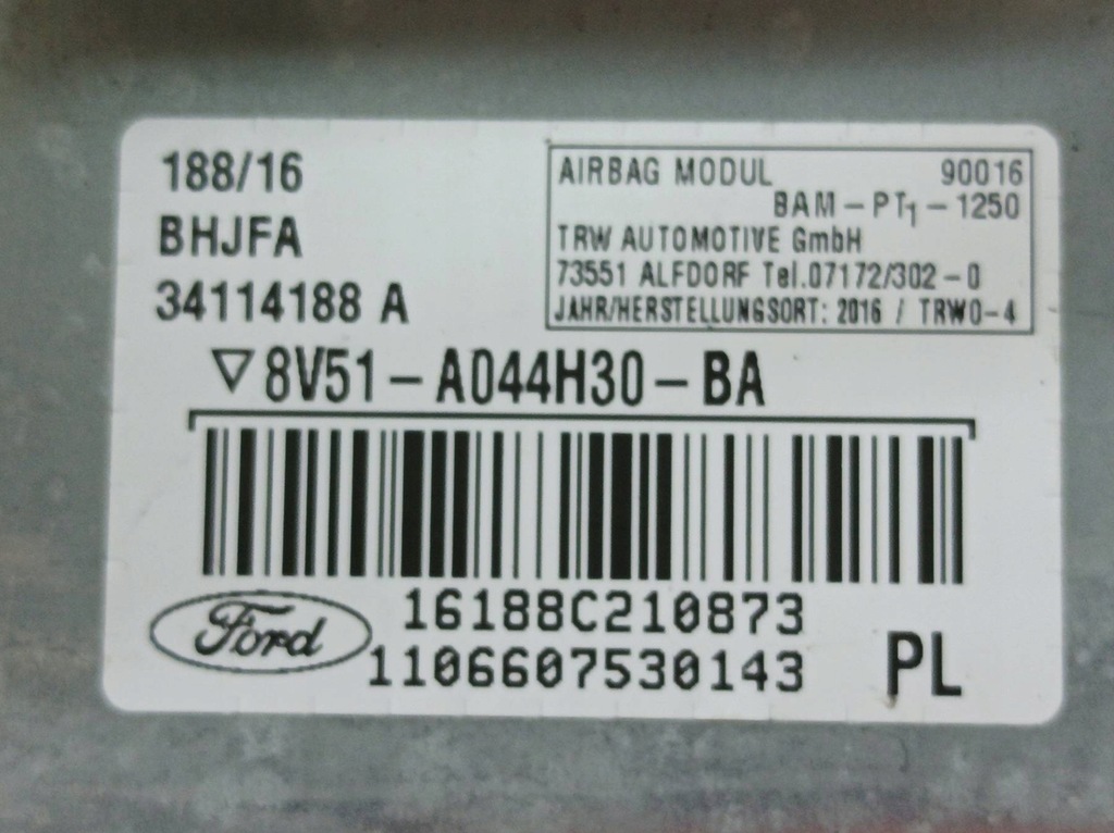 Airbag Passenger Airbag Passenger Lift Ford Fiesta MK7 Product image