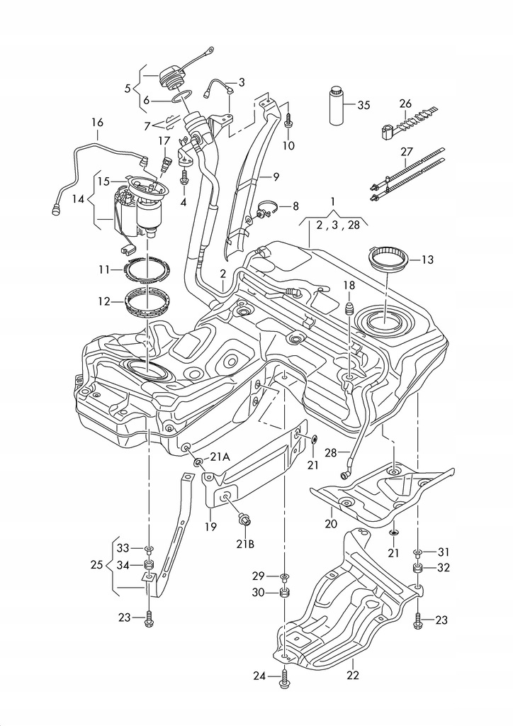 Φλάντζα ρεζερβουάρ ΚΑΥΣΙΜΟΥ AUDI A6 C7 1K0919133D Product image