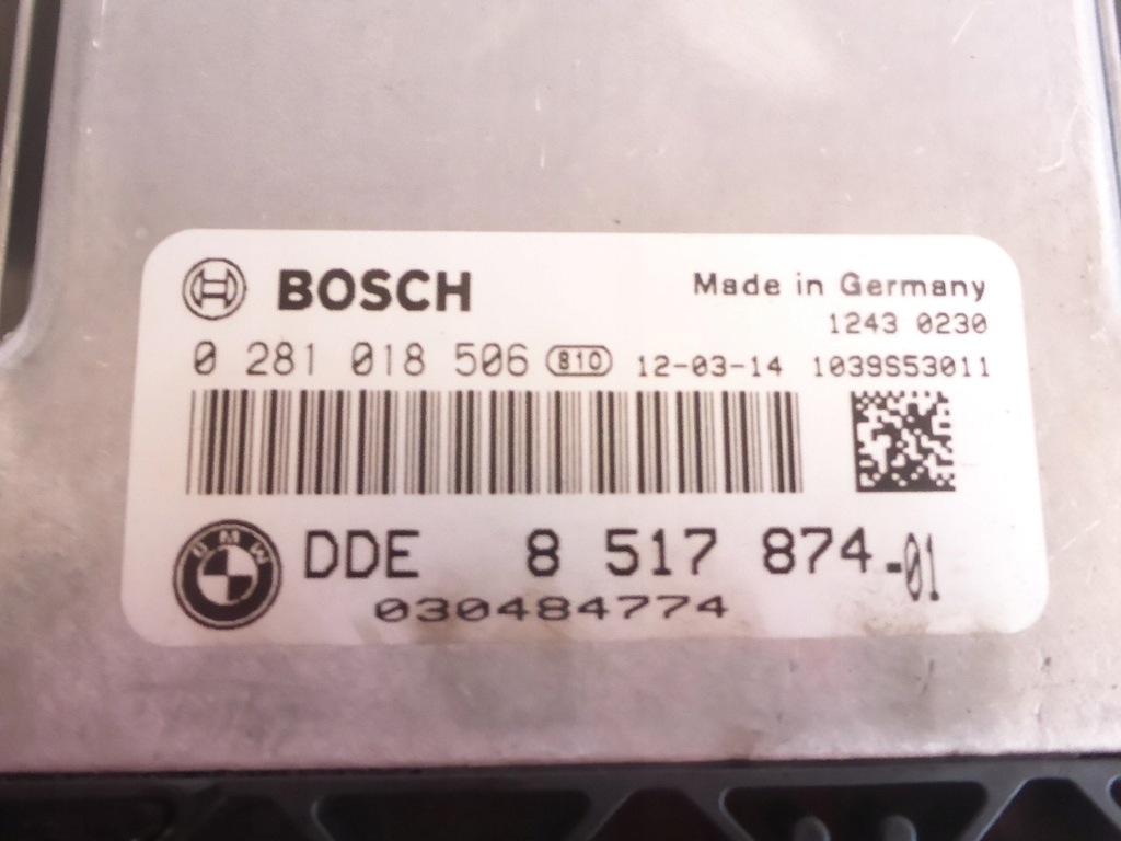 ΕΛΕΓΧΟΣ ΚΙΝΗΤΗΡΑ ΥΠΟΛΟΓΙΣΤΗ BMW F20 118D 2.0 D Product image