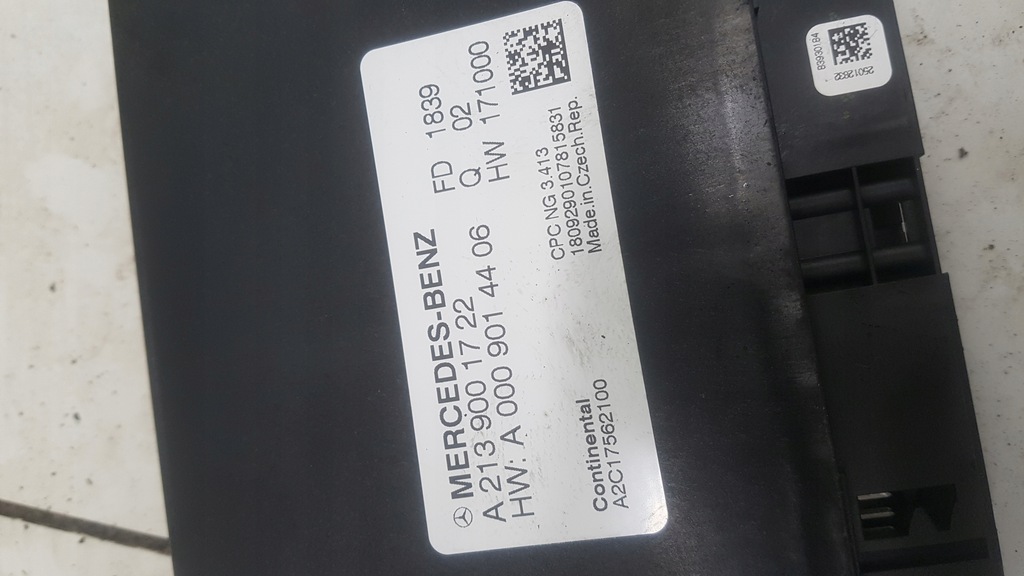 ΚΙΒΩΤΙΟ ΤΑΧΥΤΗΤΩΝ ΥΠΟΛΟΓΙΣΤΗΣ A CLASS W177 A2139001722 Product image