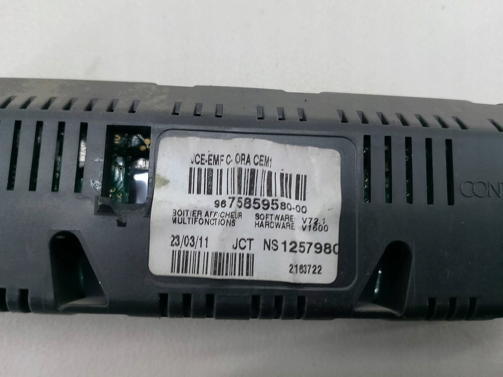 RADIO DISPLAY CITROEN JUMPY II 9675859580 Product image