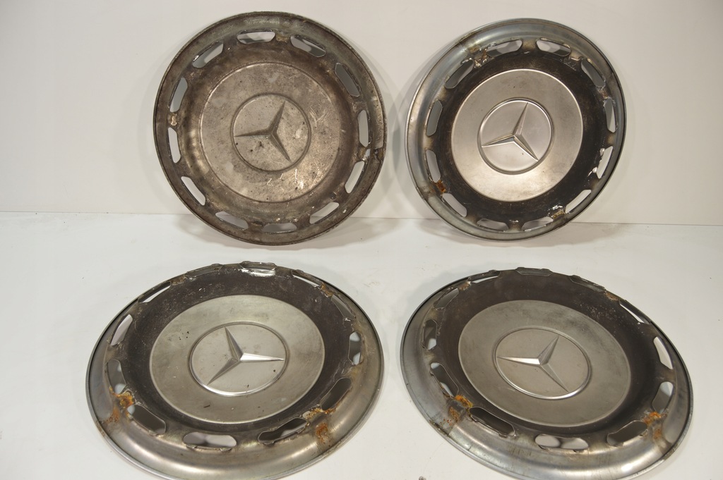 ΣΕΤ MERCEDES HUBCAPS W123 W115 W116 W108 ΓΝΗΣΙΟ ΜΕΤΑΛΛΙΚΟ Product image